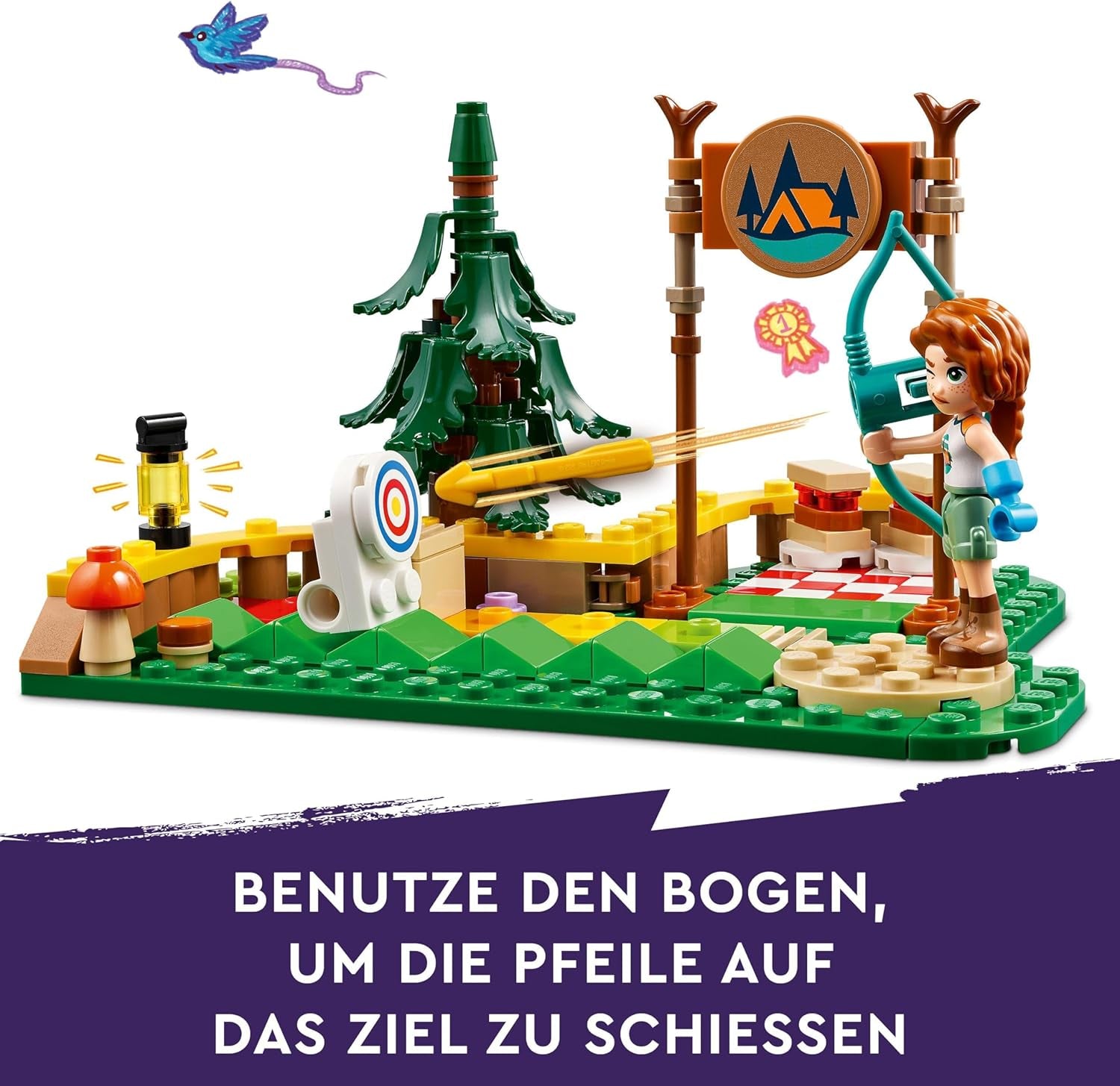 LEGO Friends Tir à l'arc au camp d'aventure Jouet de construction pour enfants avec arc et flèche, 2 figurines et un évier, pour filles et garçons à partir de 6 ans 42622 Ensembles de construction Besuche an LEGO-Store