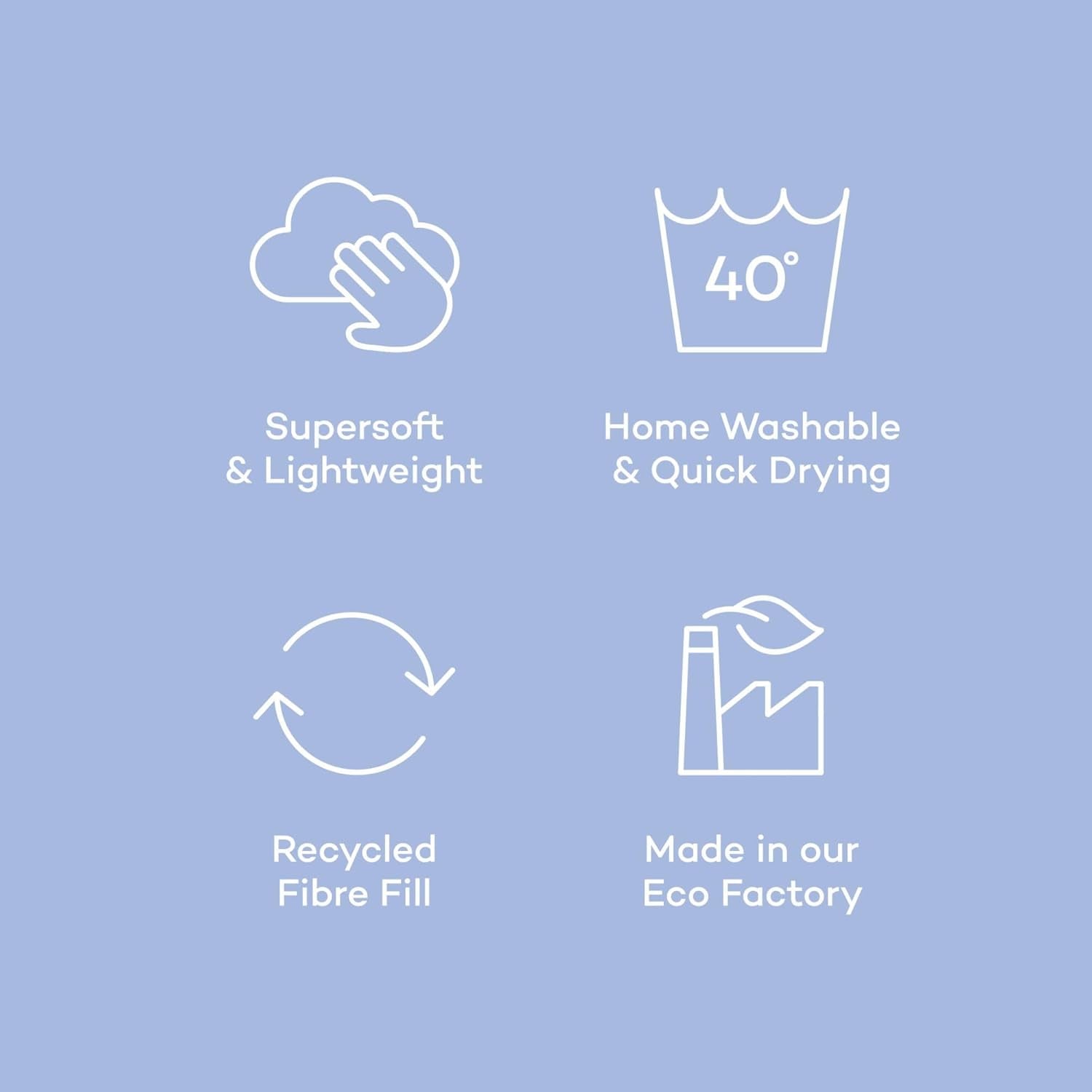 Night Lark Couette sans housse Super King 6 Tog Printemps Été – Blue Garden Couette super douce légère lavable en machine Housse de couette à séchage rapide Couettes et couettes réversibles tout-en-un Naty Shop