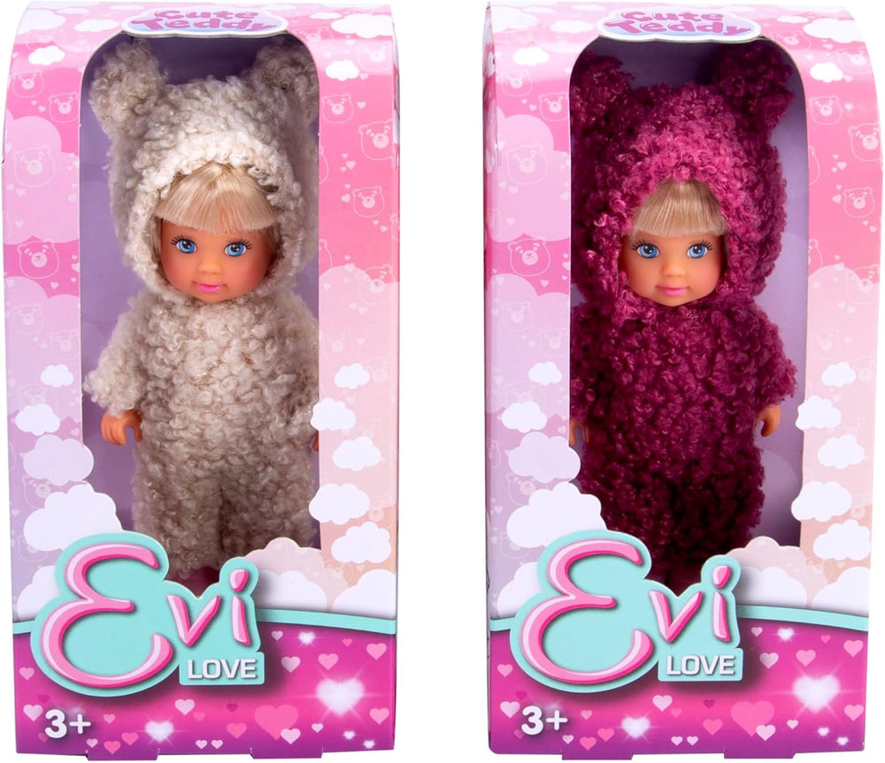 Simba Evi Love Cute Teddy, poupée de jeu en plein air Teddy Onesie, 12 cm, à partir de 3 ans