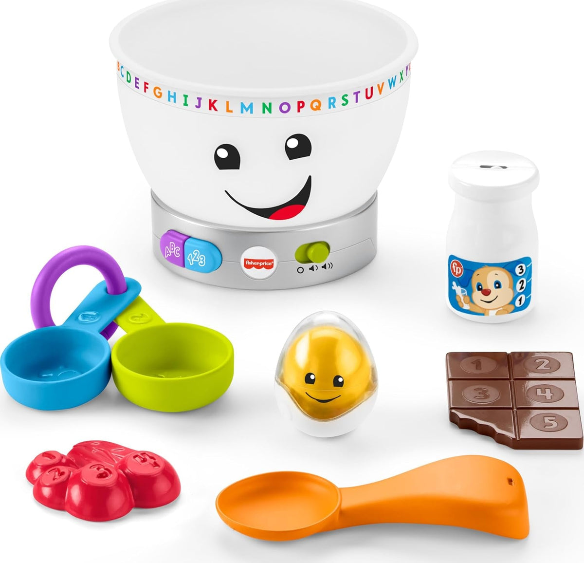 Fisher-Price Laugh & Learn Jouet d'apprentissage pour bébé Bol de mélange de couleurs magiques avec musique et lumières pour 6 mois et plus GJW20 Toys Bebe Naty Shop Lit simple