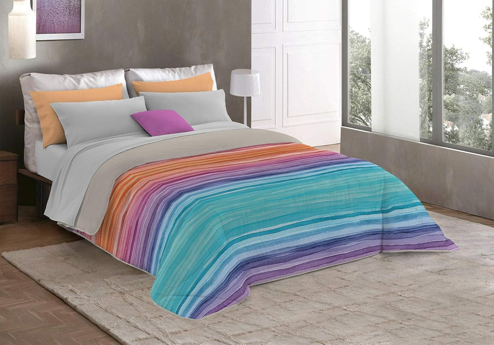 Fantasy T-Fa-Hypnotic-1P Couette d'hiver, Microfibre, Hypnotique, 170X260Cm Couettes et couettes Naty Shop Rainbow 260X260 Cm