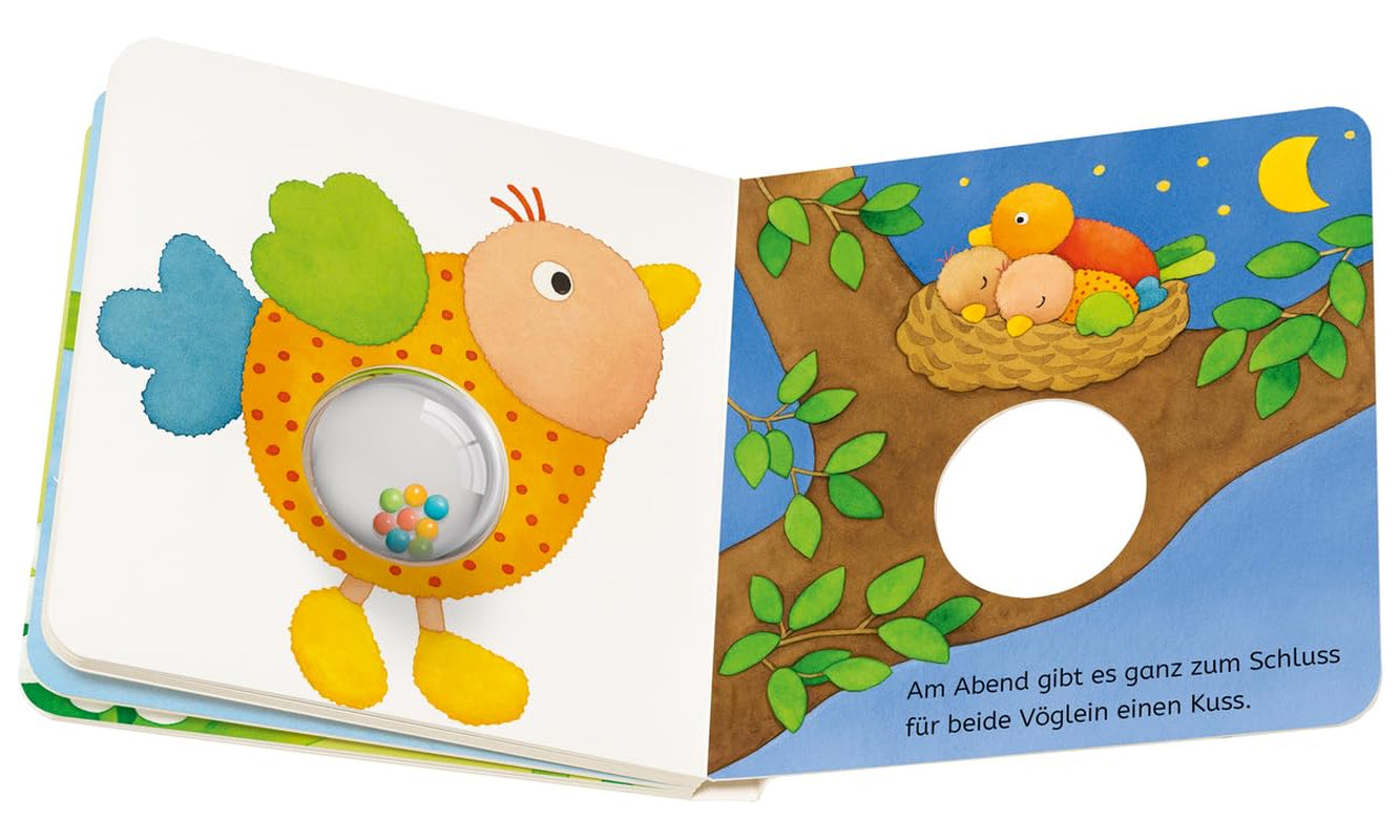Mes animaux colorés avec clochettes Ri-Ra - livre avec clochettes pour bébé à partir de 6 mois, livre enfant, livre de jeu : à partir de 6 mois Jucarii Bebe Naty Shop