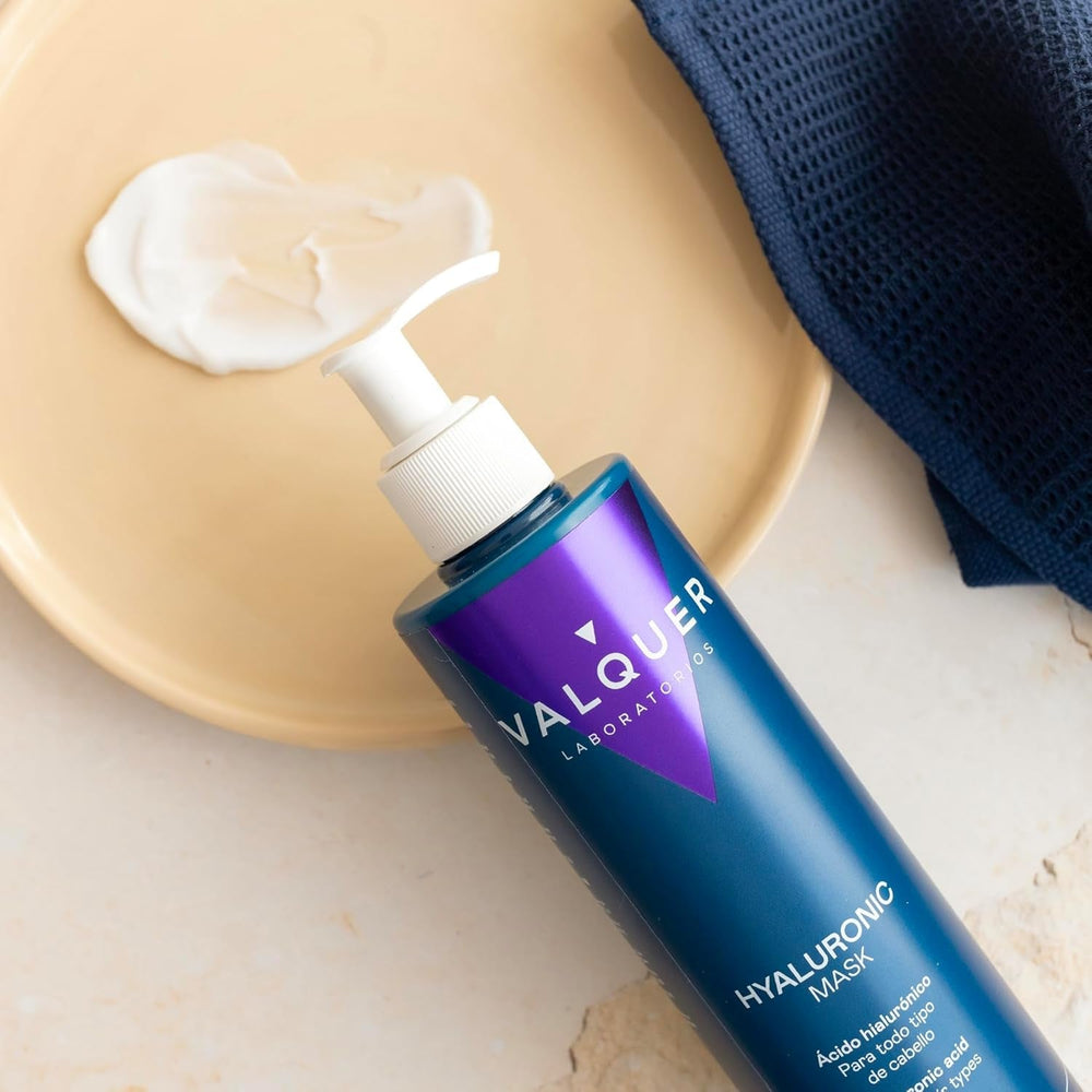 Traitement Capillaire Hyaluronique Valquer - Masque Capillaire Hydratant au Parfum Lavande - Sans Sulfate ni Silicone - 975 ml Naty Shop Hair Mask
