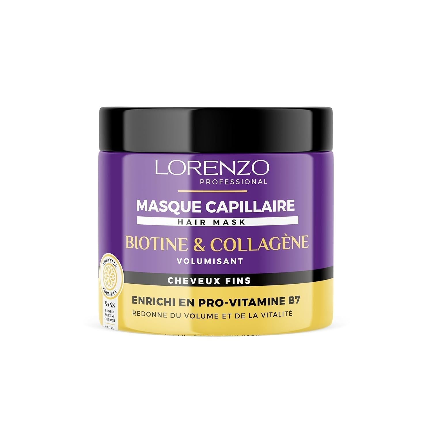 Masque capillaire à l'ail noir (cheveux fragiles) 500 ml Naty Shop Masque capillaire Biotine Collagène
