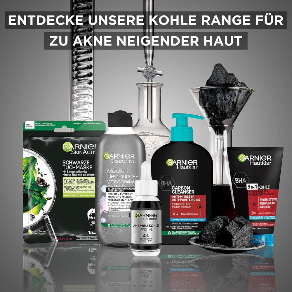 Garnier Charcoal Cleanser Gel Nettoyant Visage Contre Points Noirs & Boutons 250 ml Douche & Bain Naty Shop