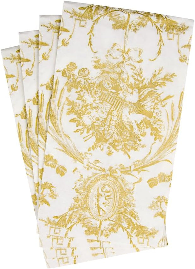 Papier toilette romantique, couleurs dorées, 15 pièces par paquet