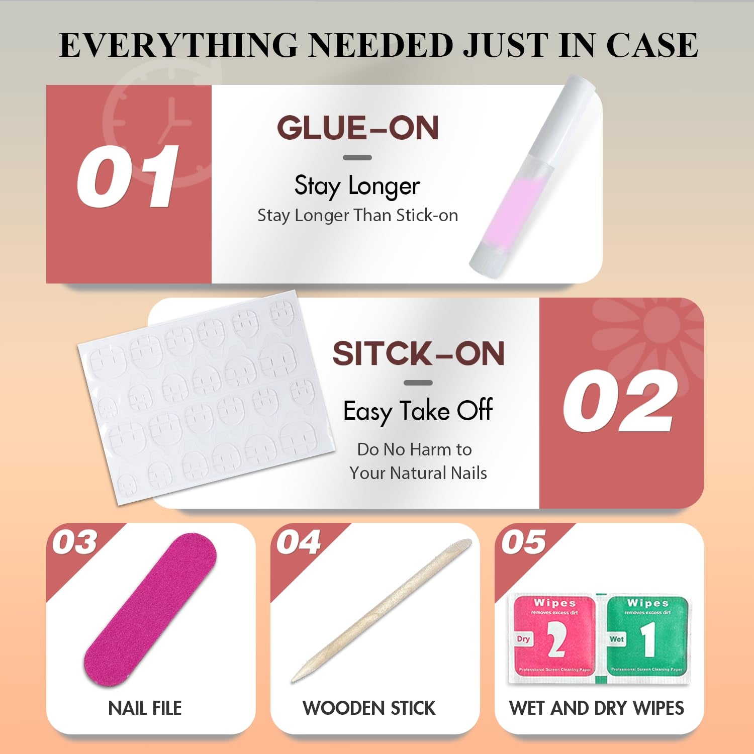 Faux ongles à pointe française courte – 30 pièces d'ongles noirs à coller sur des ongles carrés courts, faux ongles à pointe française avec colle, ensemble d'ongles artificiels carrés pour femme