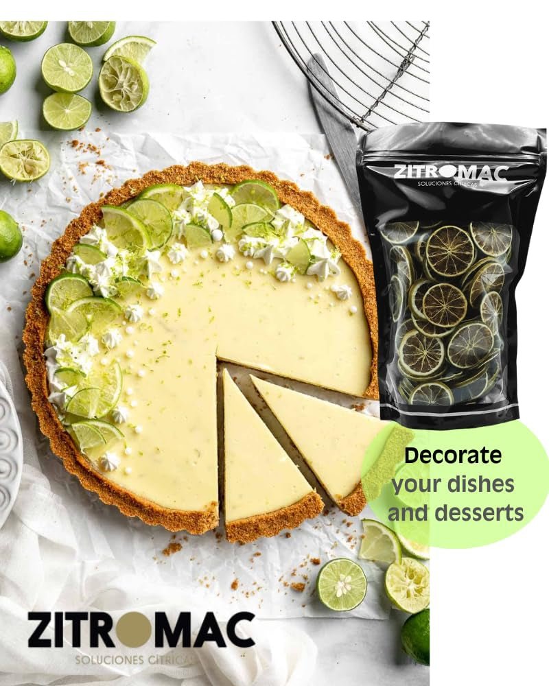 200gr Citrons verts séchés pour cocktails|fruits secs pour cocktails sans sucre, décoration, pâtisserie, Noël, boissons, thé|100% naturel Tranches de citron vert séchées pour gin, cocktail du soir Produits déshydratés Naty Shop