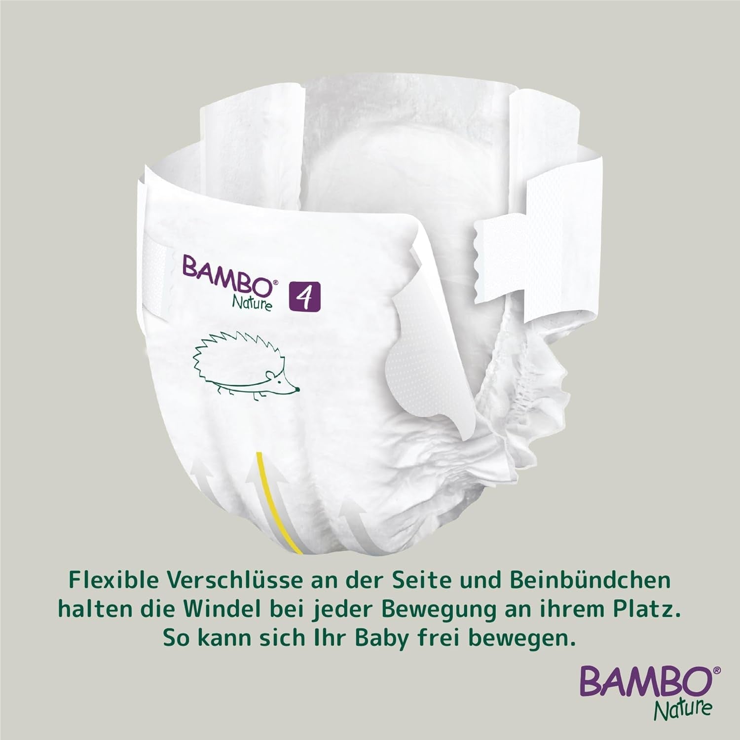 Scutece pentru bebeluși Bambo Nature, mărimea 4 (7-14 kg) - 48 bucăți. Scutece premium cu protecție îmbunătățită împotriva scurgerilor | Confort și libertate supreme pentru copiii activi | Scutece testate dermatologic