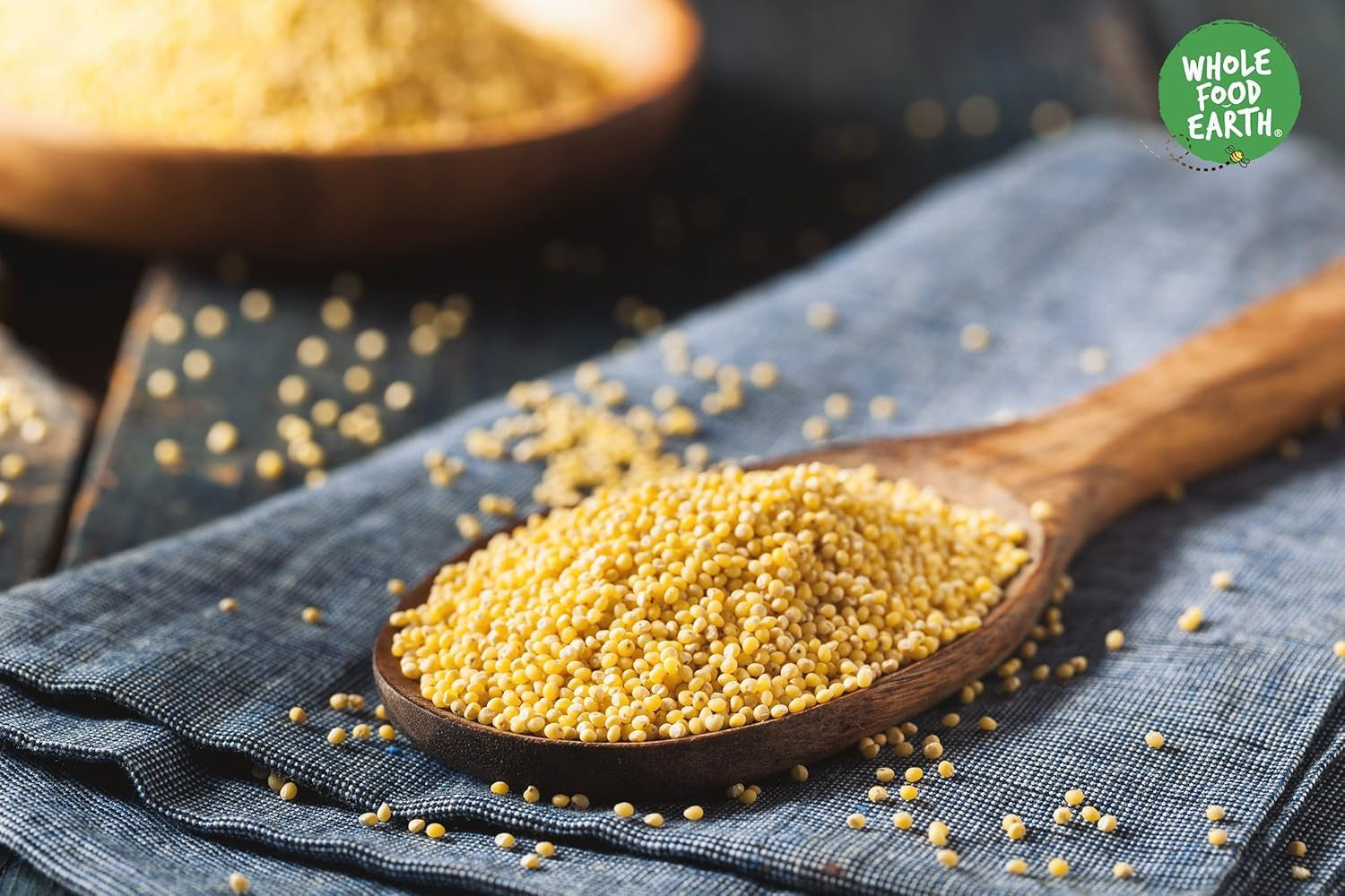 Millet à grains entiers - sans OGM - naturel - végétalien - sans produits laitiers - sans sucre ajouté - 1 kg