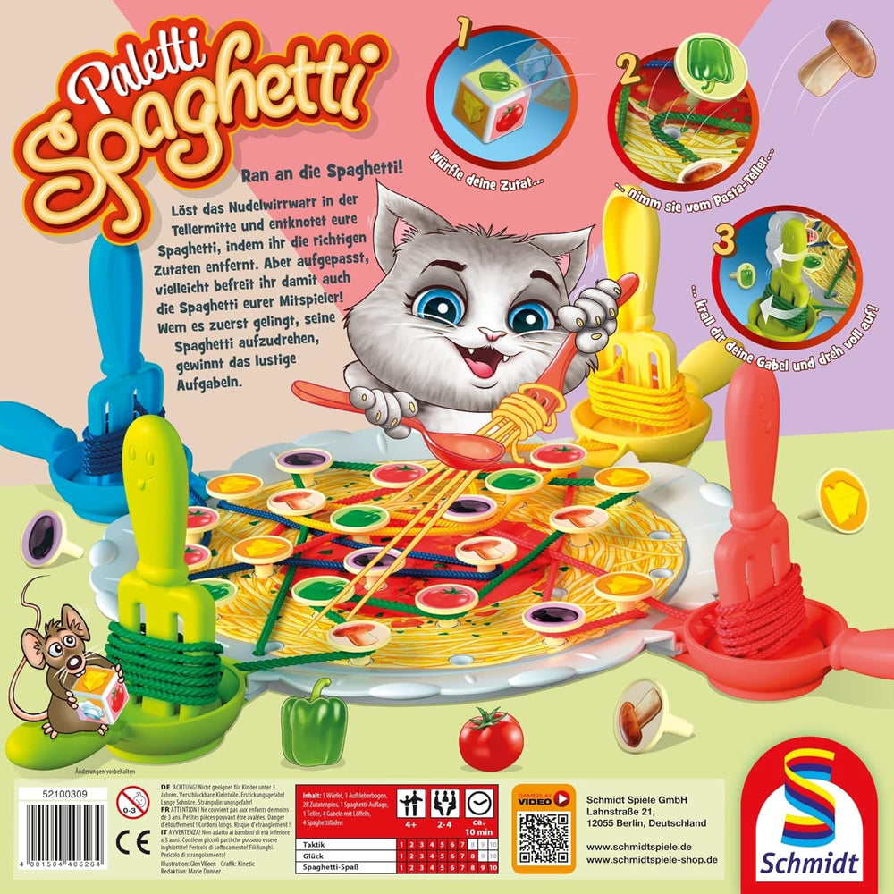 Schmidt Spiele 40626 Paletti Spaghetti, jeu d'action pour enfants et adultes
