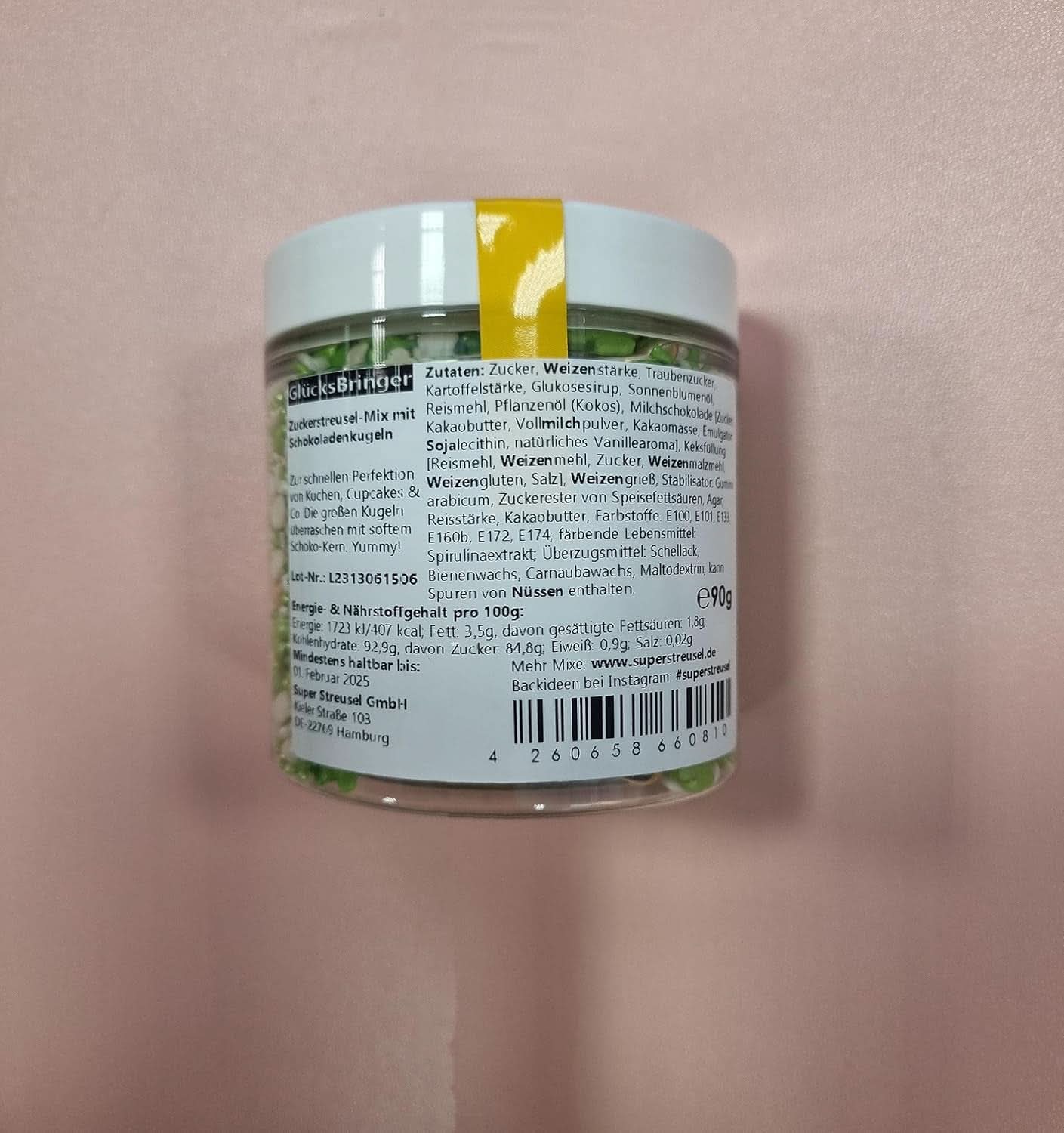 Super Streusel, Lucky Charms, Green Sugar Sprinkles, 90 grammes Sprinkles Naty Shop