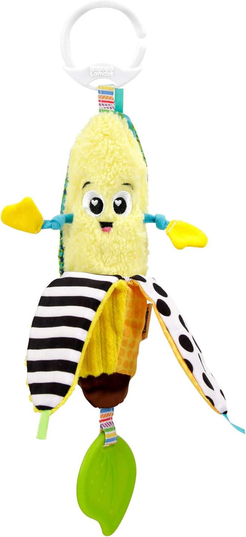 LAMAZE Bea la banane, jouet nouveau-né à clipser pour poussette et poussette, jouet sensoriel pour bébé avec couleurs et sons, jouet de développement pour garçons et filles de 0 à 24 mois, jaune Baby Toys Naty Shop