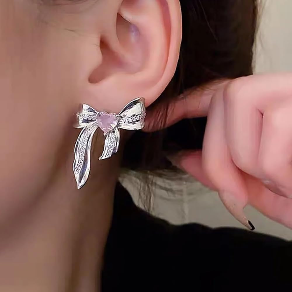 Luxus Rosa Diamant Nagel Charms 3D Butterfly Nail Art Charms Bow Nail Charms Y2K Heart Charms Nägel Zubehör Schmetterling Herz Schleife Nageldesign Edelsteine ​​Strasssteine ​​Glitzersteine ​​Nagelschmuck