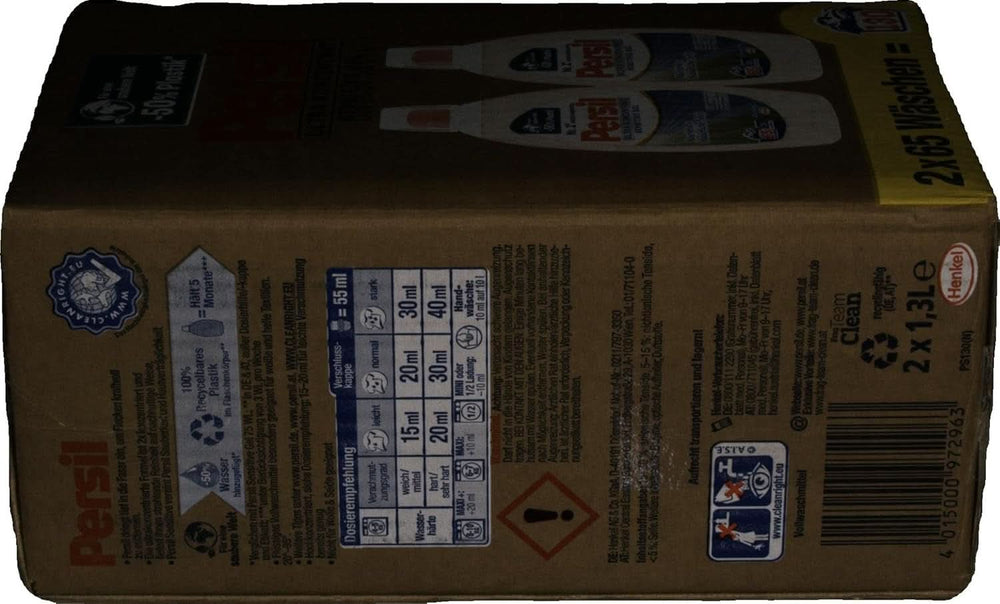 Persil Ultra Concentrate Sensitive Gel (130 lavages), Lessive liquide pour allergies et bébés dans un flacon plus petit pour moins de plastique, Élimine les taches difficiles, Testés dermatologiquement Détergents à lessive Naty Shop