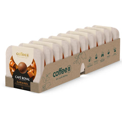 CoffeeB Kaffee Caramel Flavored - Boules de café pour CoffeeB Kaffeemaschinen, 100% Arabica - das Kapselsystem ohne Kapsel (10x9)