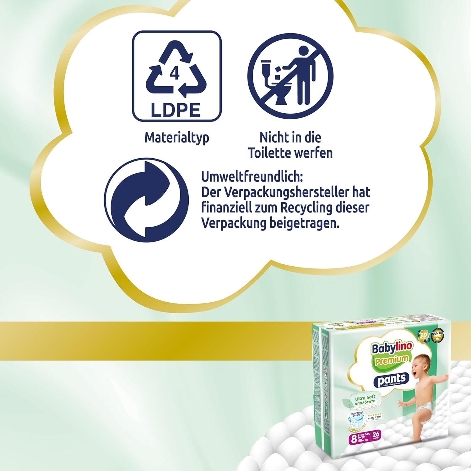 Pantalon Premium taille 8 avec filtre ultra doux, XXL (20+ kg), 26 pièces