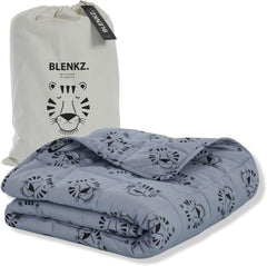 Couverture pondérée pour bébé | 3,5 kg | 100X150Cm | Couverture thérapeutique | Couvertures lestées | Couverture épaisse (visage de tigre bleu, 3,5Kg-100X150 Cm) Lits et Couvertures BLENKZ. Visage de tigre bleu 3,5Kg-100X150 Cm
