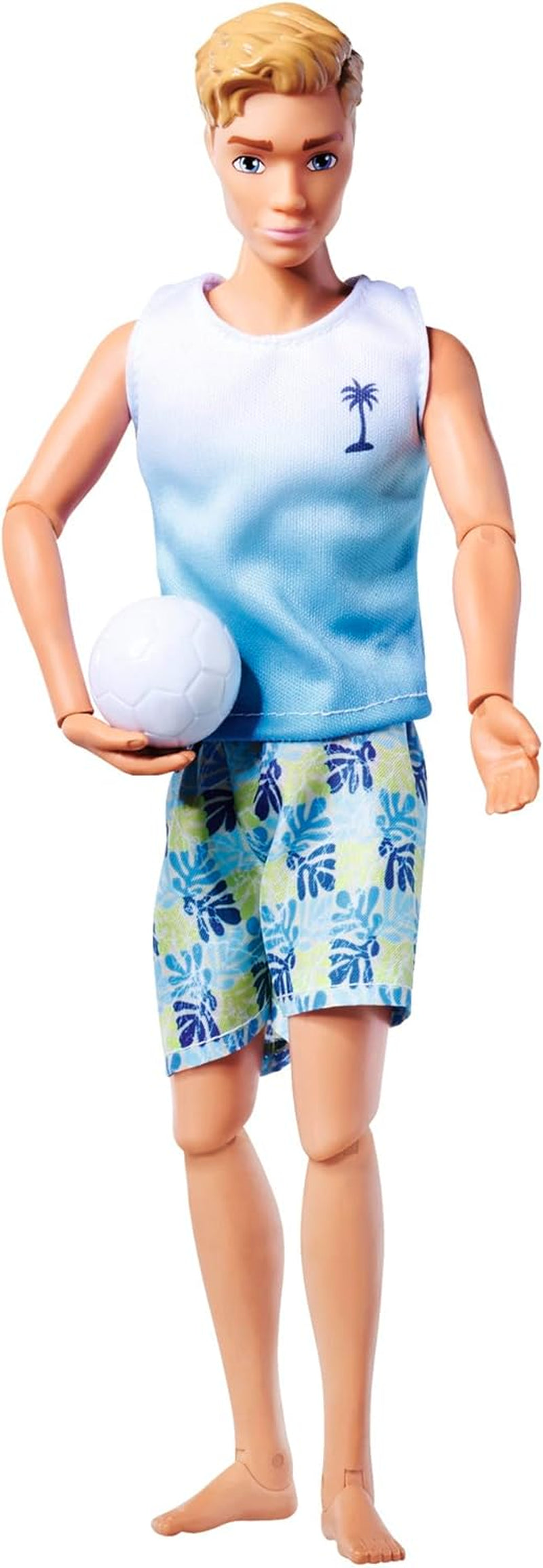 Steffi Love Beach Kevin, Kevin en maillot de bain avec T-shirt et volley-ball, entièrement mobile, poupée de jeu 30 cm, à partir de 3 ans, blanche Naty Shop Dolls