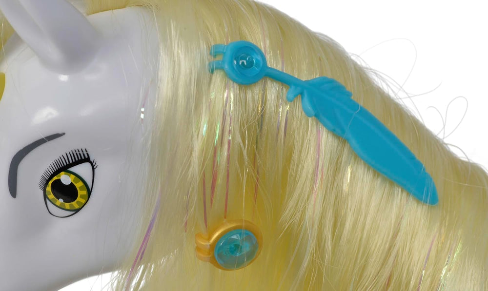 Simba 109480093 - Mia and Me Unicorn Onchao, avec ailes mobiles, pinces à cheveux, brosse coiffante, cheval jouet, poney, Centopia, à partir de 3 ans, rose