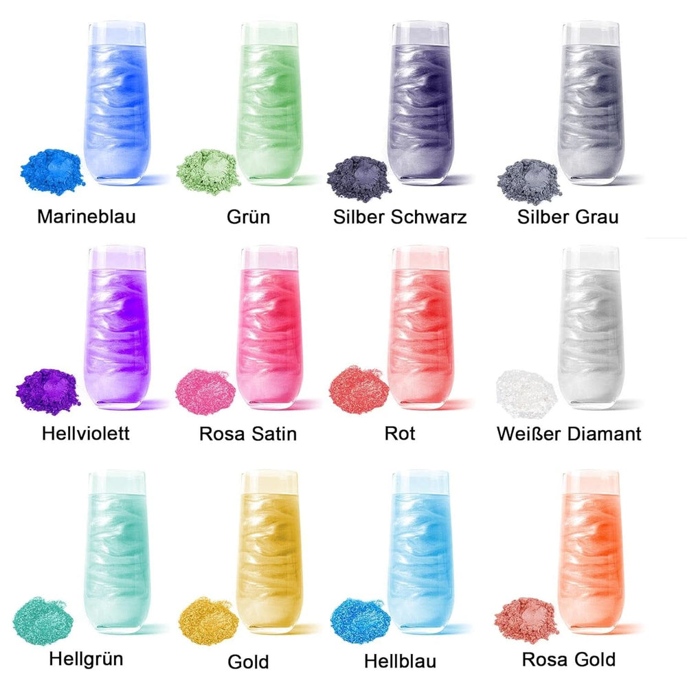 Set de paillettes comestibles, poudre, 3 grammes par couleur Naty Shop