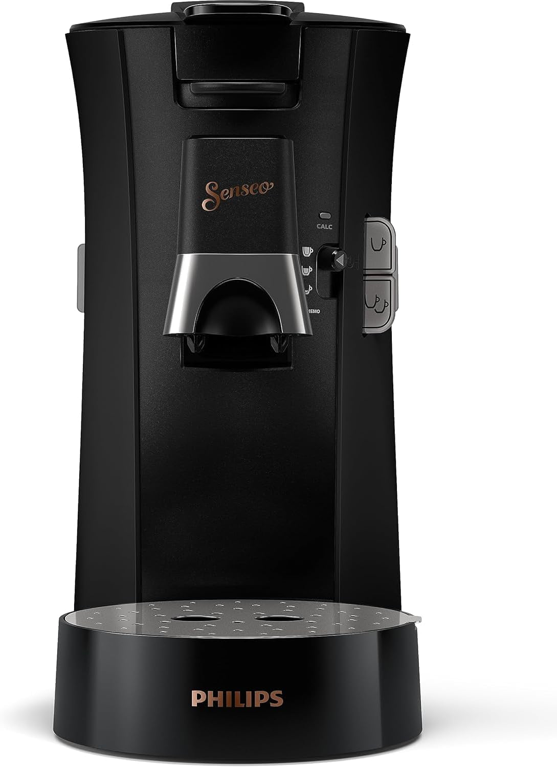 Machine à expresso à capsules PHILIPS Senseo Select avec sélection de l'intensité du café et fonction mémoire, en plastique recyclé, couleur : noir (CSA240/60)