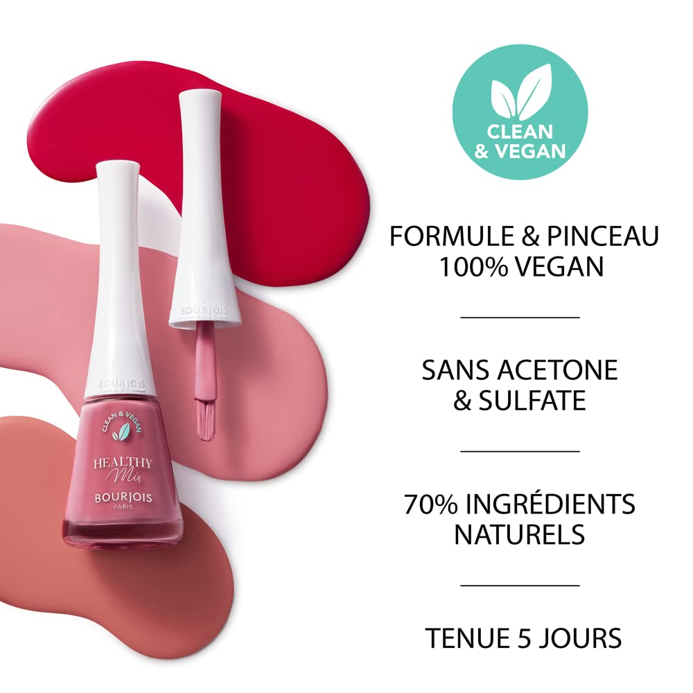 Bourjois - Vernis à Ongles Healthy Mix Clean – 300 GRENAT'DDICTIVE