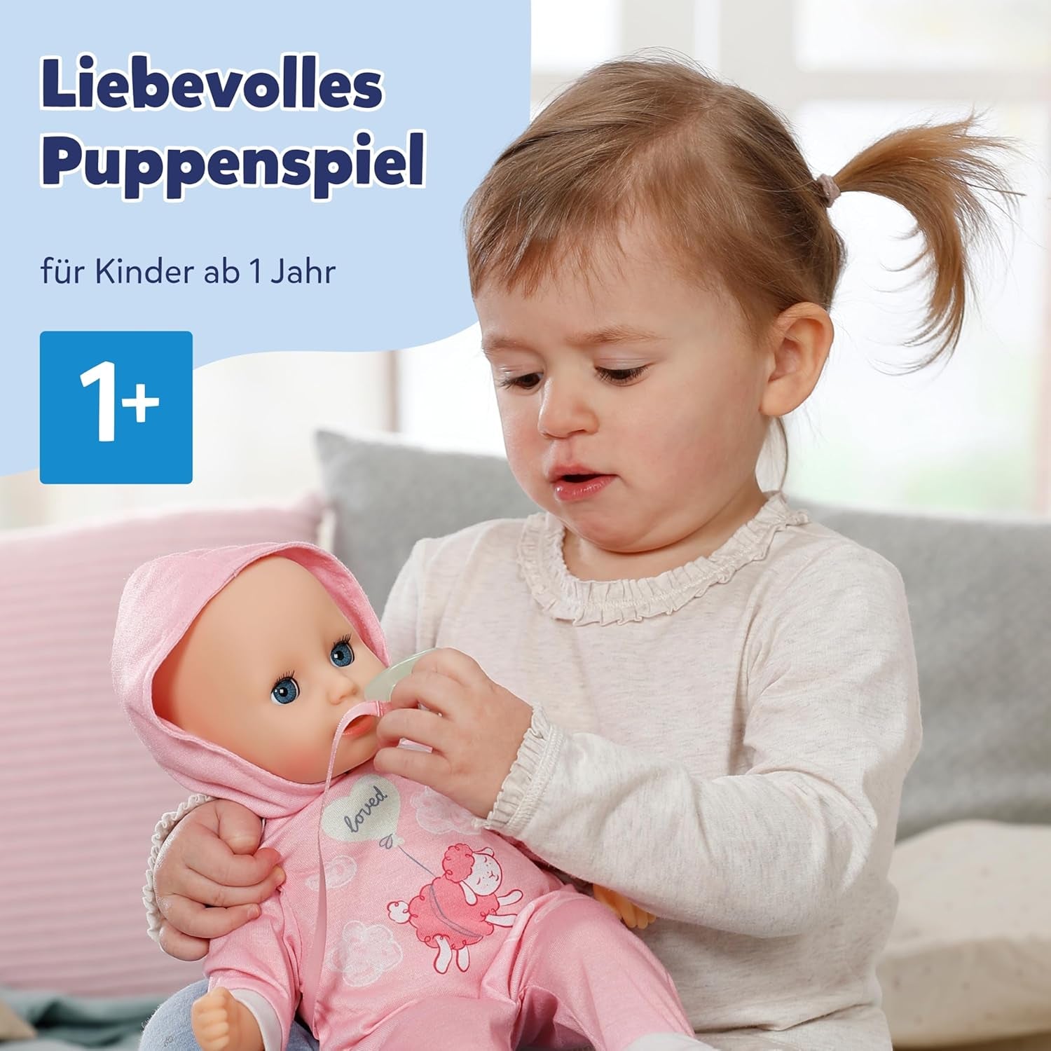 BABY Born Hannah Play with Me - Poupée bébé avec 5 fonctions - Corps en matière douce avec accessoires - Poupée de 36 cm - Fonctionne sur batterie - Convient aux enfants à partir de 1 an