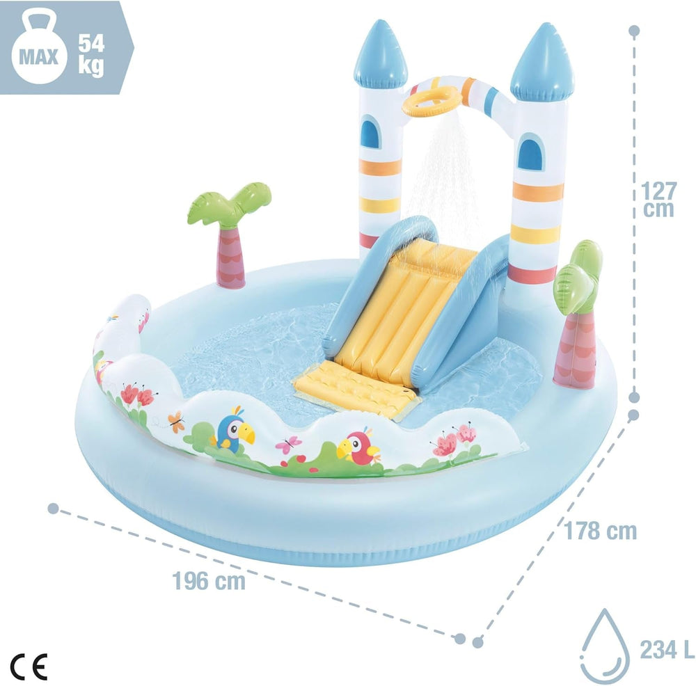 Centru de joacă Intex Unicorn Castle 56148NP (umflat, 196 x 178 x 127 cm)