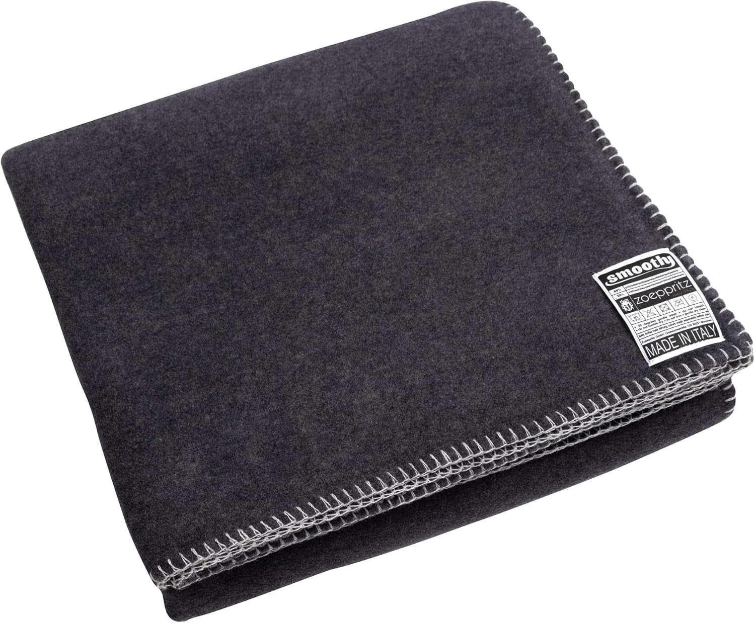 Zoeppritz Since 1828 Couverture polaire Smoothy - Couverture polaire moelleuse et confortable - Vegan - 140X190Cm - 010 Off-White, 010 Offwhite Zoeppritz Since 1828 965 Gris foncé 140X190Cm