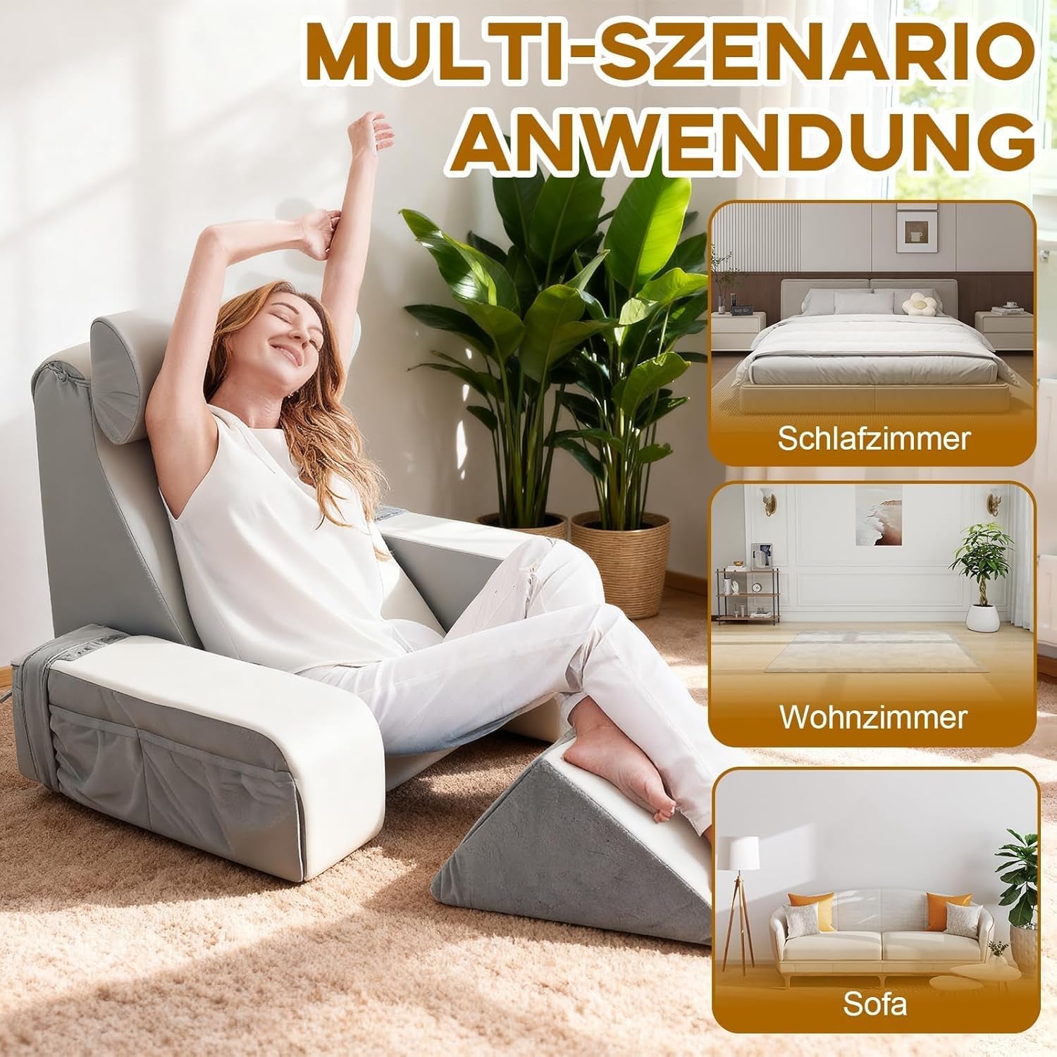 Pernă de citit cu suport pentru gât și cotieră detașabile, pernă de spate confortabilă și ușoară pentru pat și canapea, pernă de spate pentru adulți, spătar din spumă cu memorie pentru citit, vizionat la televizor și jocuri video