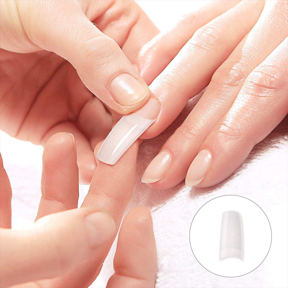 1000 pièces faux ongles 10 tailles pointes d'ongles naturels pointes d'ongles français artificiels pointes d'ongles artificiels faux ongles conseils boîte conseils d'art pour femmes filles