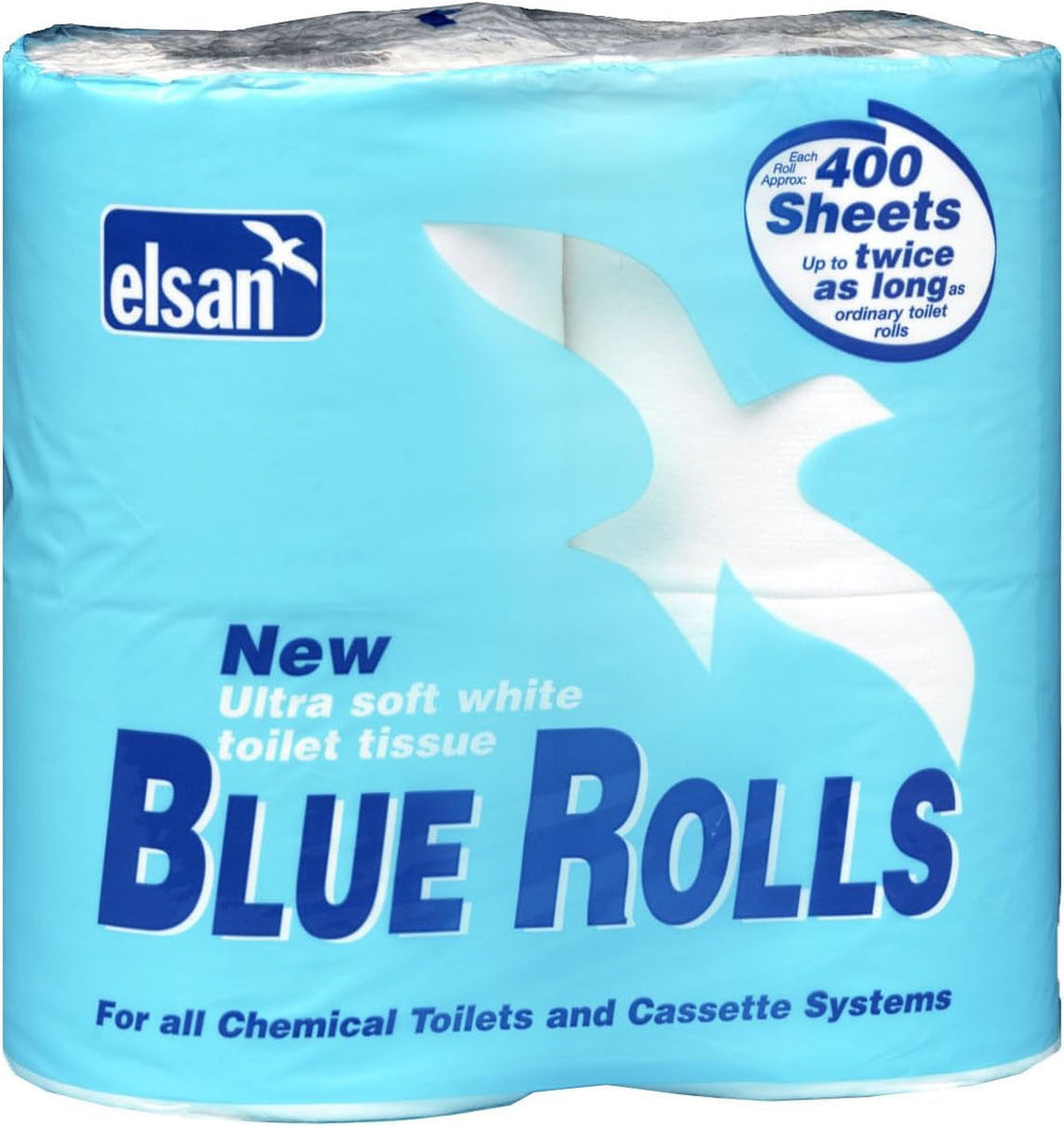 Rouleaux de papier toilette - Bleu, format 4 X 400