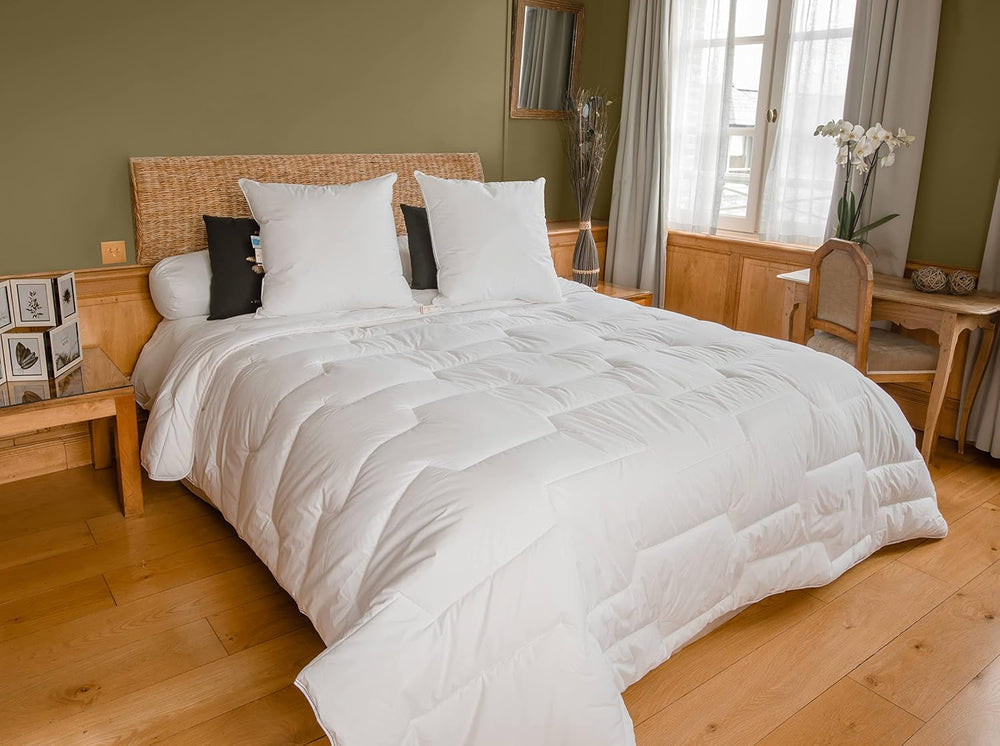 Couette 140 X 200 Cm | Coton biologique et laine mérinos | Chaud Lavable en machine à 30 °C Couettes et couettes Naty Shop