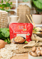 Bamboo Garden - Nouilles ramen précuites | Prêt en 2 minutes | Végétaliens | 300g dans un sachet