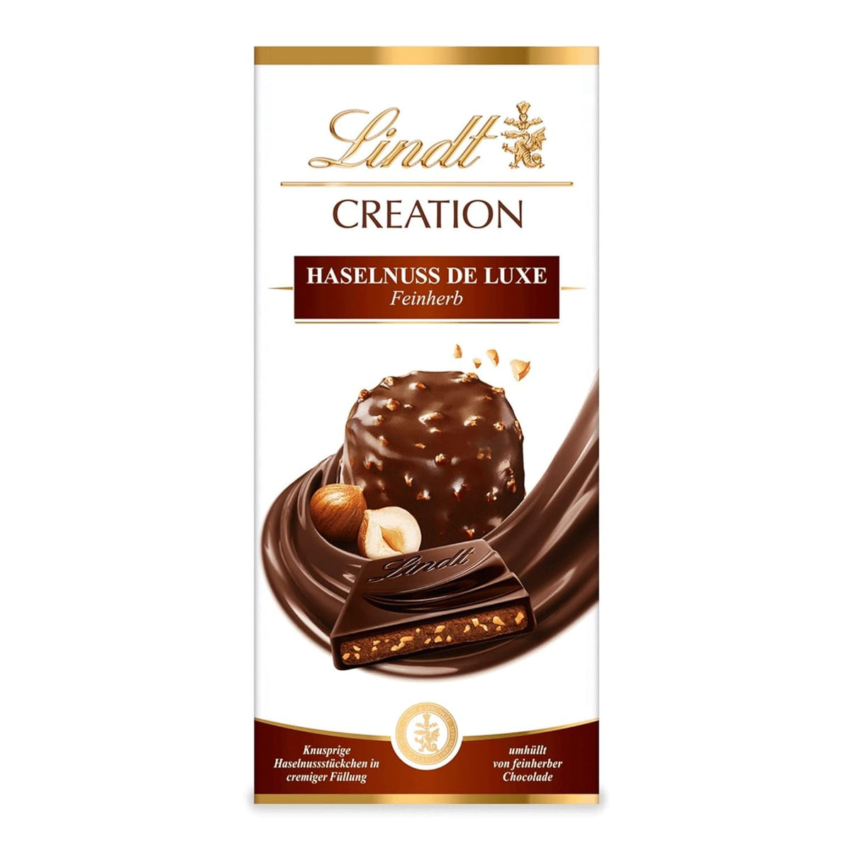 Lindt Chocolate Creation Noisette De Luxe Fine Dark, 150 grammes Bonbons au chocolat Naty Shop 150 grammes Haselnuss De Luxe
