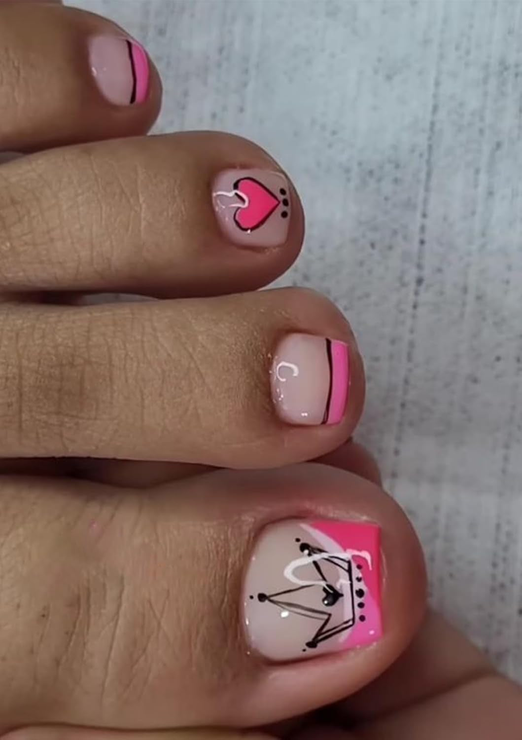 Ensemble de faux ongles adhésifs – Faux ongles français – 24 pièces, design carré court, ongles artificiels dégradés blanc et rose, manucure ballerine (dégradé rose court)