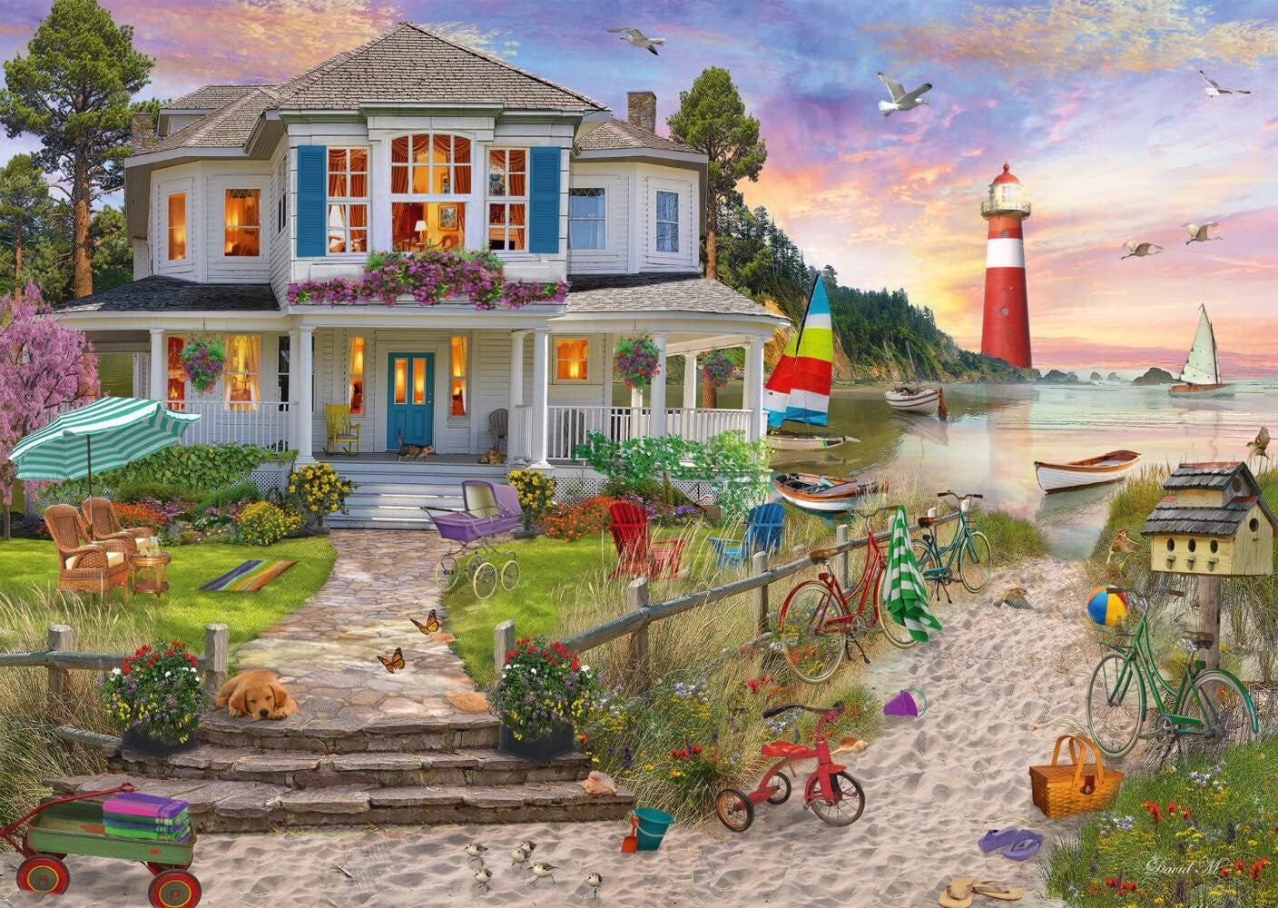 Schmidt Spiele Maison de plage, puzzle 1 000 pièces Puzzle Naty Shop