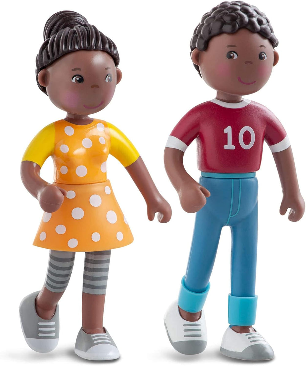 HABA 306696 - Ensemble de jeu Little Friends Family Time, accessoires de poupée flexibles, à partir de 3 ans