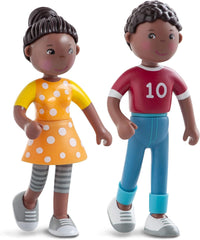 HABA 306696 - Ensemble de jeu Little Friends Family Time, accessoires de poupée flexibles, à partir de 3 ans