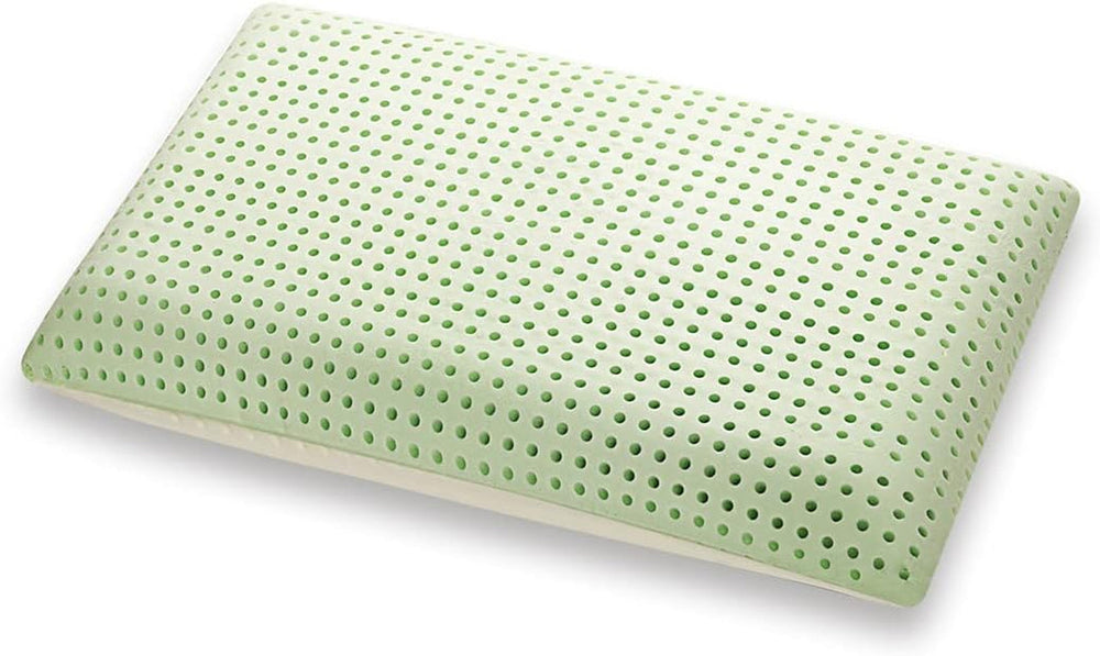 Oreiller orthopédique de soutien du cou - Aloe biologique - Aloe Vera Oreiller viscoélastique 14 cm de hauteur Housse 100 % coton Oreiller viscoélastique - Oreiller en mousse à mémoire de forme - Fabriqué en Italie Naty Shop Oreillers standard 1 pièce (1 paquet)