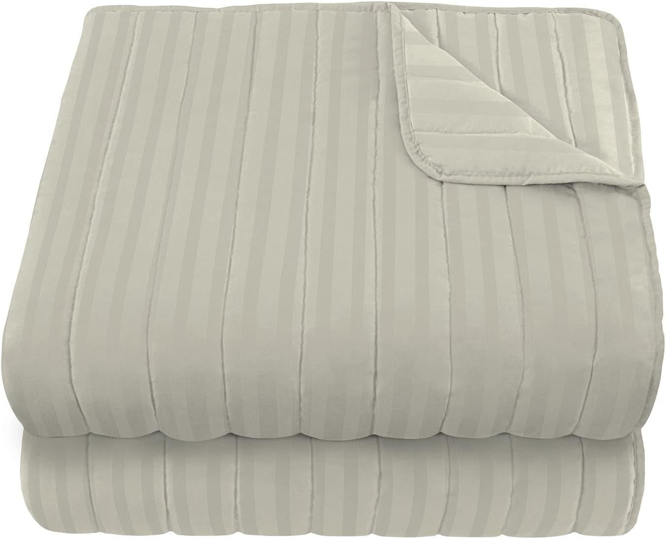 Couette d'été Satin Rayures, polyester, crème, 260X250 Cm Couettes et couettes Naty Shop