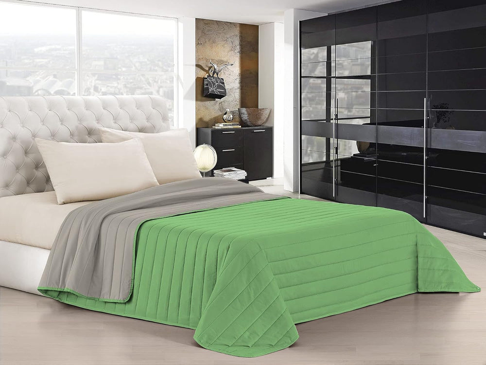 Linge de lit italien Estivo lit simple, linge, Aqua, 170 X 270 Cm Couettes et couettes Naty Shop Vert/gris clair Matrimoniale, 260X270 Cm
