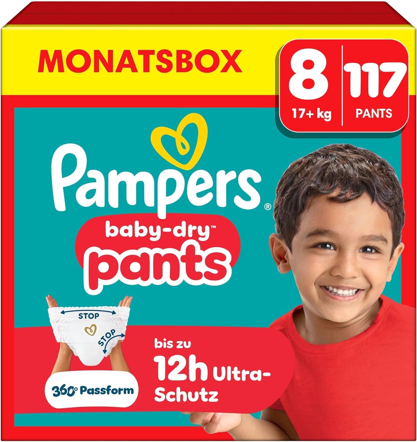 Pampers Baby-Dry Pants Größe 5, 160 Stück, 11kg-17kg, 360° auslaufsichere Fit pour le jour et la nuit