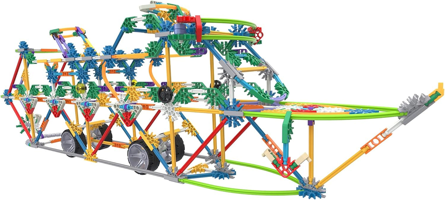 K'Nex Basic Fun Mega Models Bauset, 3D Lernspielzeug für Kinder, 700-teiliges STEM-Lernset, Ingenieurwesen für Kinder, buntes Bauset mit 40 Modellen für Kinder ab 7 Jahren