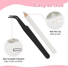 5820 Stück Strasssteine ​​​​Nägel, Glitzersteine ​​​​Nägel Und Halbrunde Perlen, AB Kristall Strass, Flatback Nagel Steine ​​​​Mit Pinzette Und Stift Für Nagel/Diy (Plus de tailles et de couleurs)