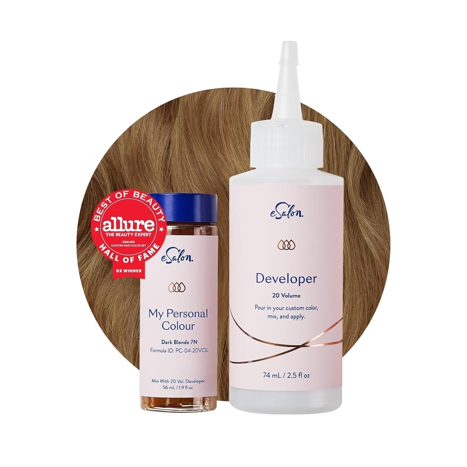 Ensemble de teintures capillaires permanentes, couverture 100 % des gris, coloration maison, 0 % d'ammoniaque, teintures capillaires multidimensionnelles, teintures capillaires professionnelles, Naty Shop, teinture capillaire blond foncé 7N