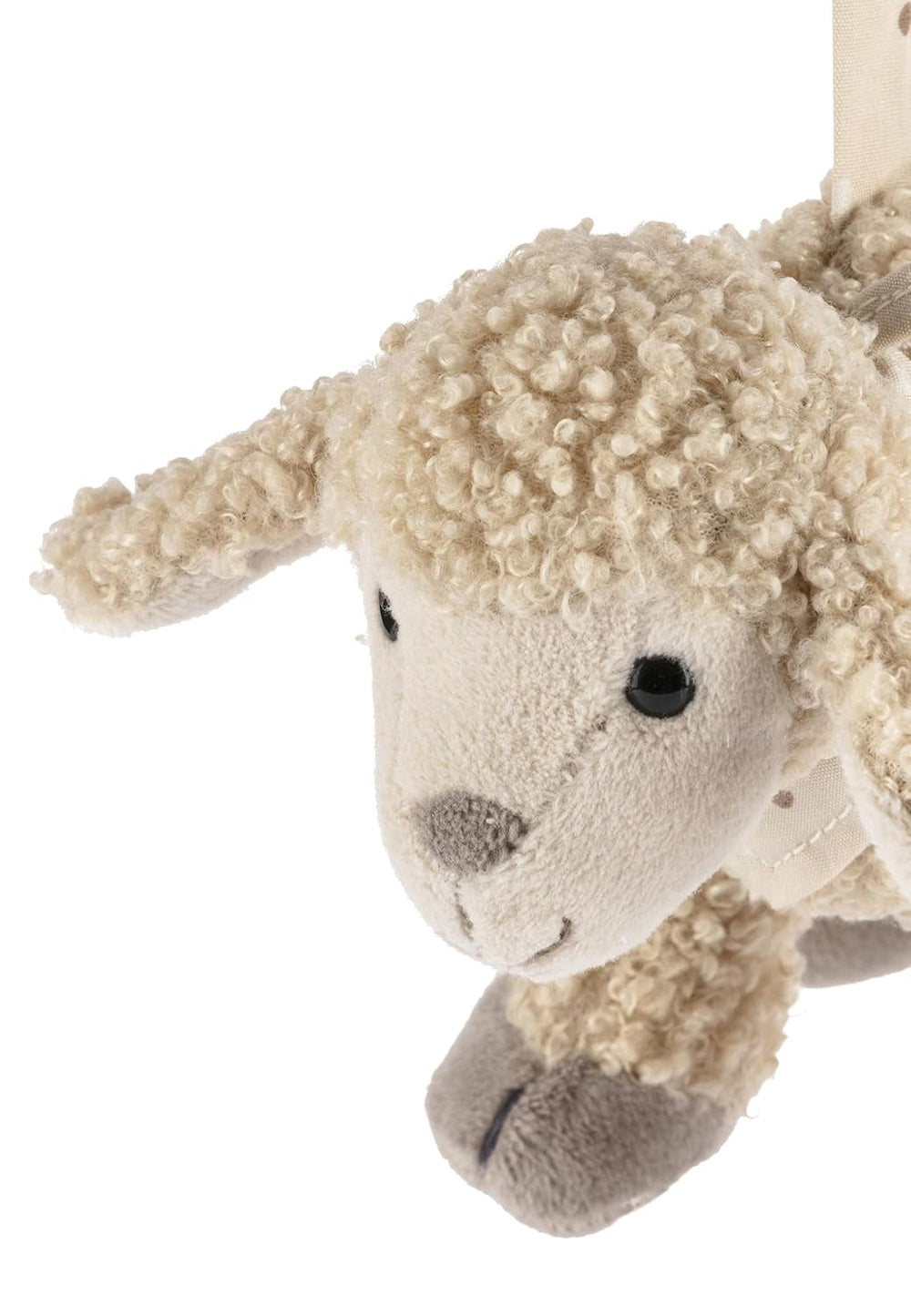 Sterntaler Flocke Pendentif Jouet Mouton - Jouet Poussette en Tissu Doux - Jouet à Suspendre pour Bébé - Suspension en Forme d'Étoile Couleur Sable Pendentif Noeud de Jeu Bebe Toys Naty Shop