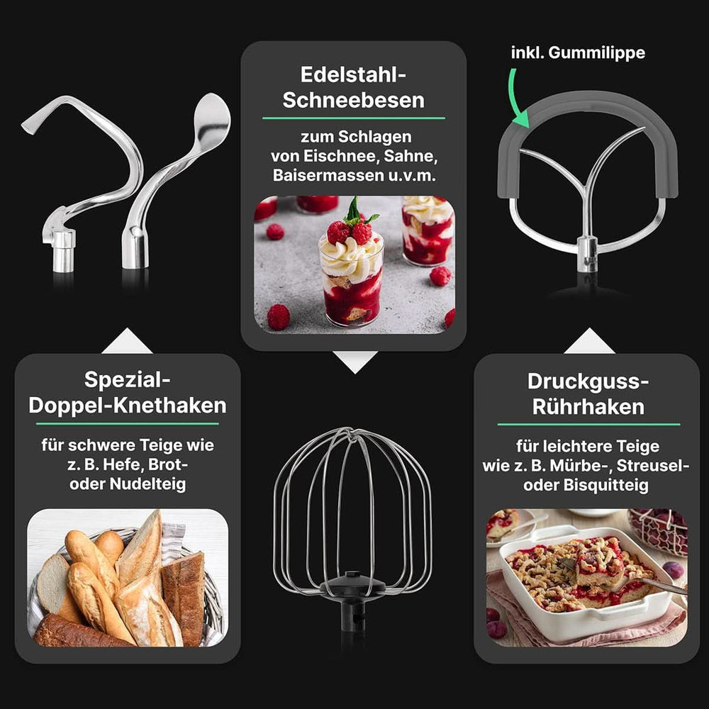 Proficook® Machine de cuisine avec XXL 12L Schüssel | Machine à laver avec moteur Longlife-Profi 2500W | Métallurgie et affichage LED | Robot Culinaire Pour Bis Zu 8,5 Kg Pâte | 13 vitesses | PC KM 1254 Mère et Enfant Naty Shop