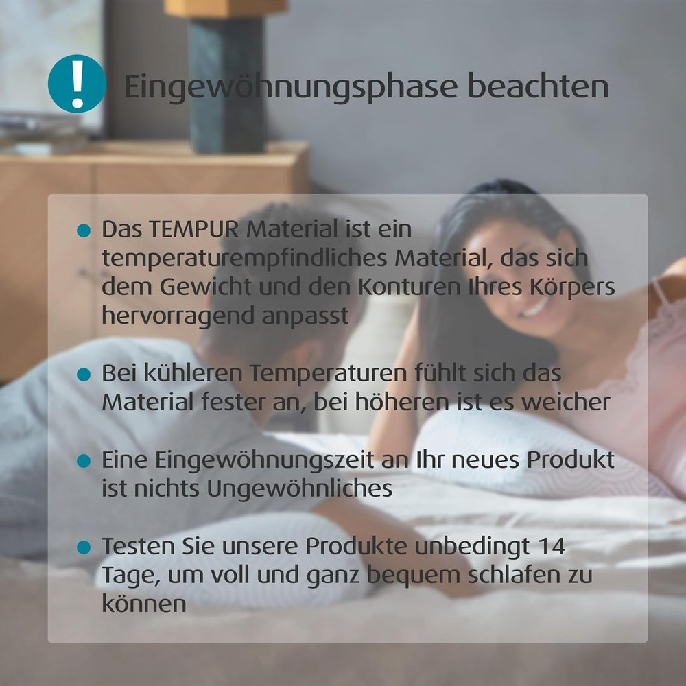 Oreiller de couchage en mousse à mémoire de forme TEMPUR EASE, oreiller ergonomique de soutien du cou pour toute position de sommeil, soutien ferme, 50 X 31 X 10/5 cm, blanc Naty Shop Oreillers standard